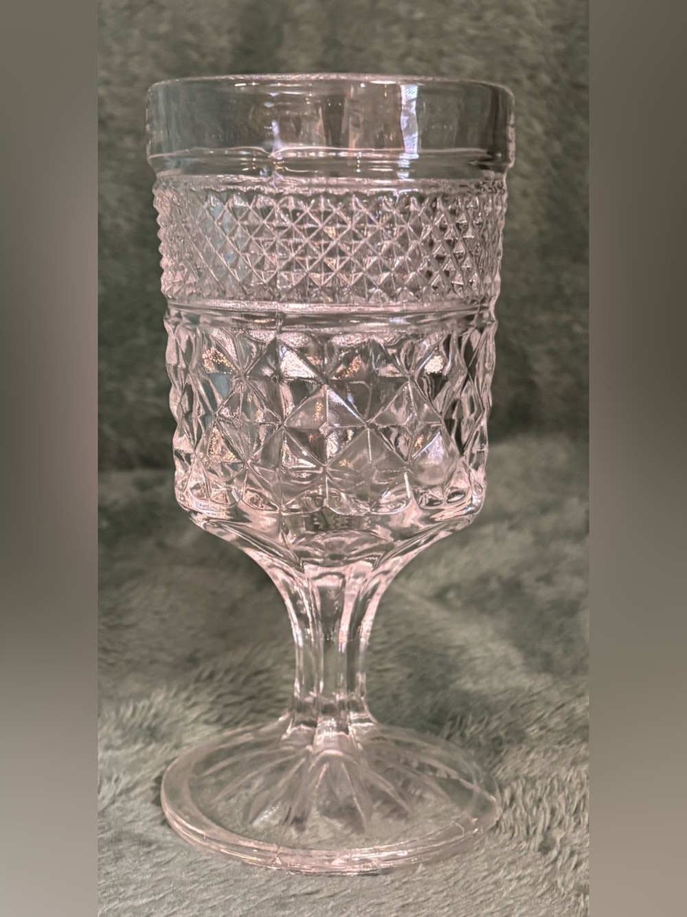 Anchor Hocking Clear Pressed Glass Goblet, 4oz (G017)